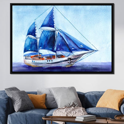 Blue Sails Canvas Wall Art