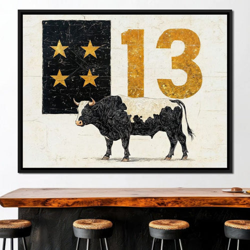 Starlit Cattle #13 Canvas Wall Art