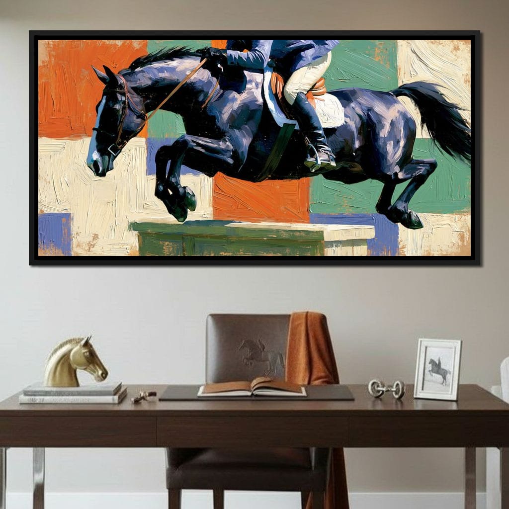 Galloping Through Fields of Color Canvas Wall Art
