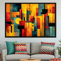 Geometric Dawn Spectrum Canvas Wall Art
