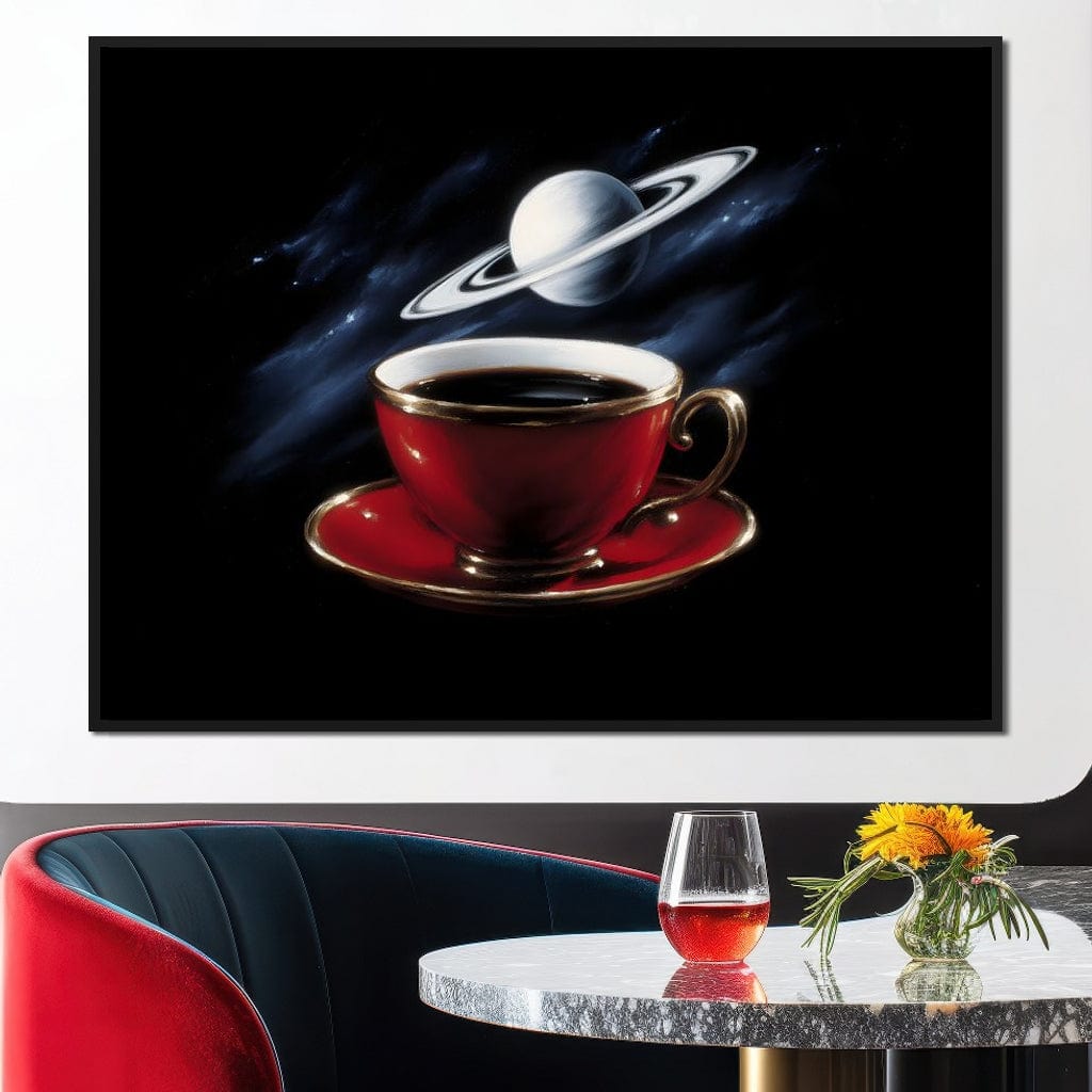Planetary Coffee Dreamscape Canvas Wall Art
