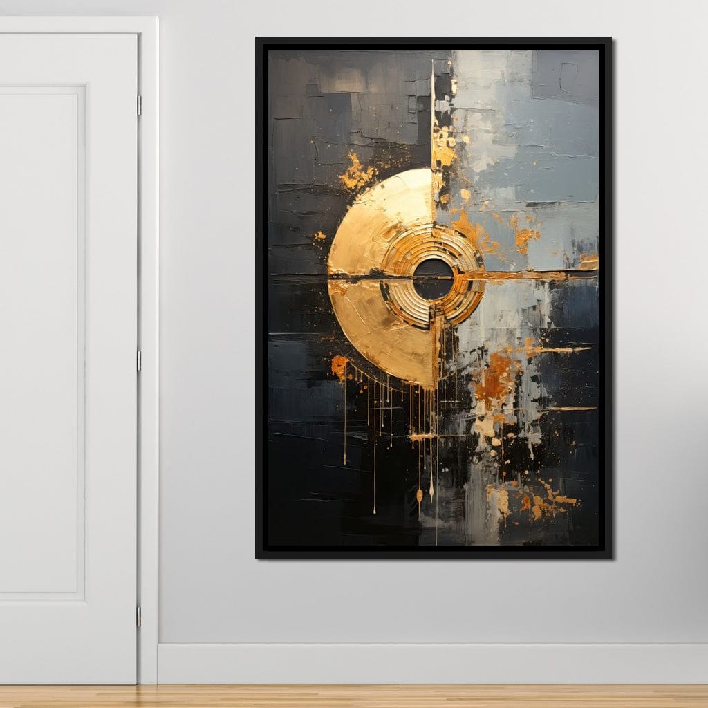 Eclipse in Golden Splendor Canvas Wall Art
