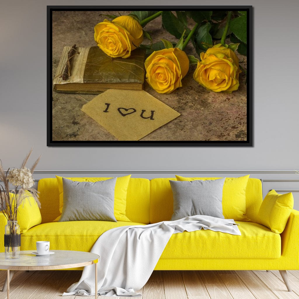 Yellow Roses Canvas Wall Art