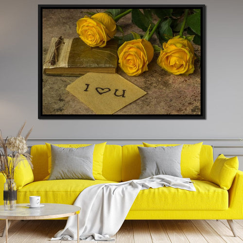 Yellow Roses Canvas Wall Art