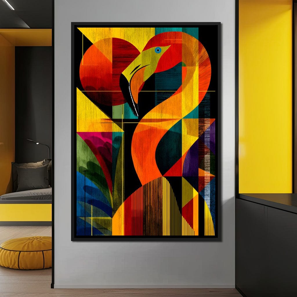 Chromatic Crane Impressions Canvas Wall Art