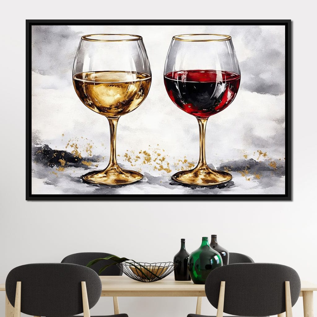 Red & White Wine Canvas Wall Art