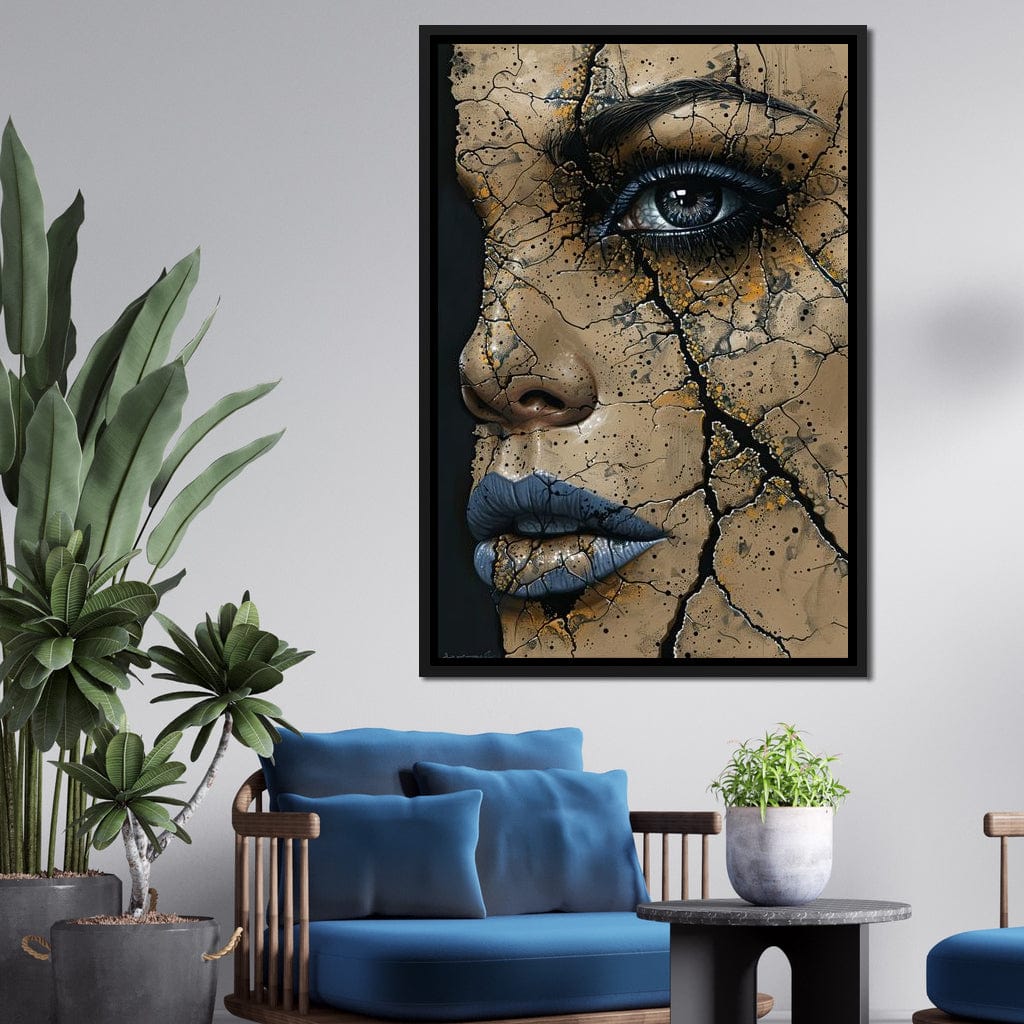 Shattered Solace Echoes Canvas Wall Art
