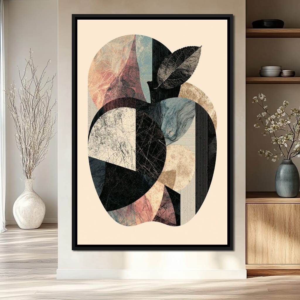 Geometric Harvest Of Forgotten Apple Canvas Wall Art