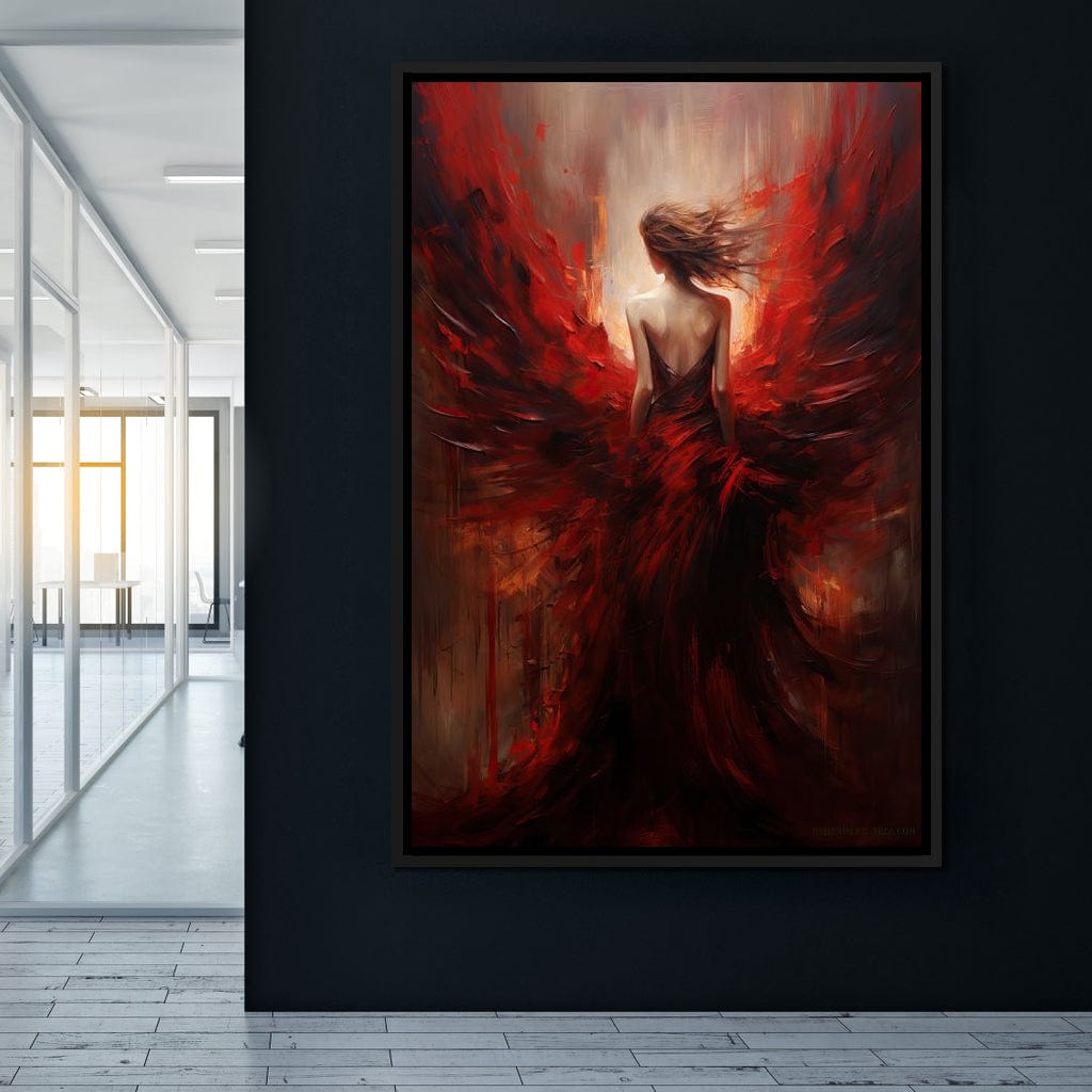 Ethereal Elegance in Shadow Gown Canvas Wall Art