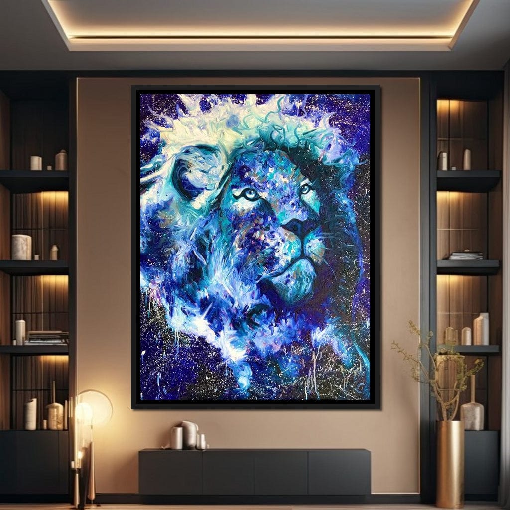 Astral Lion Canvas Wall Art