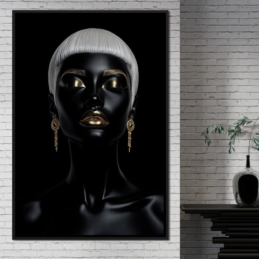 Black Velvet Seraph Canvas Wall Art