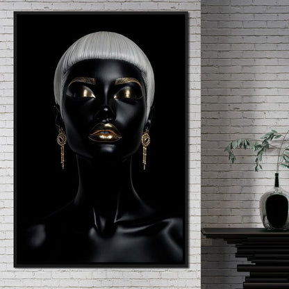 Black Velvet Seraph Canvas Wall Art