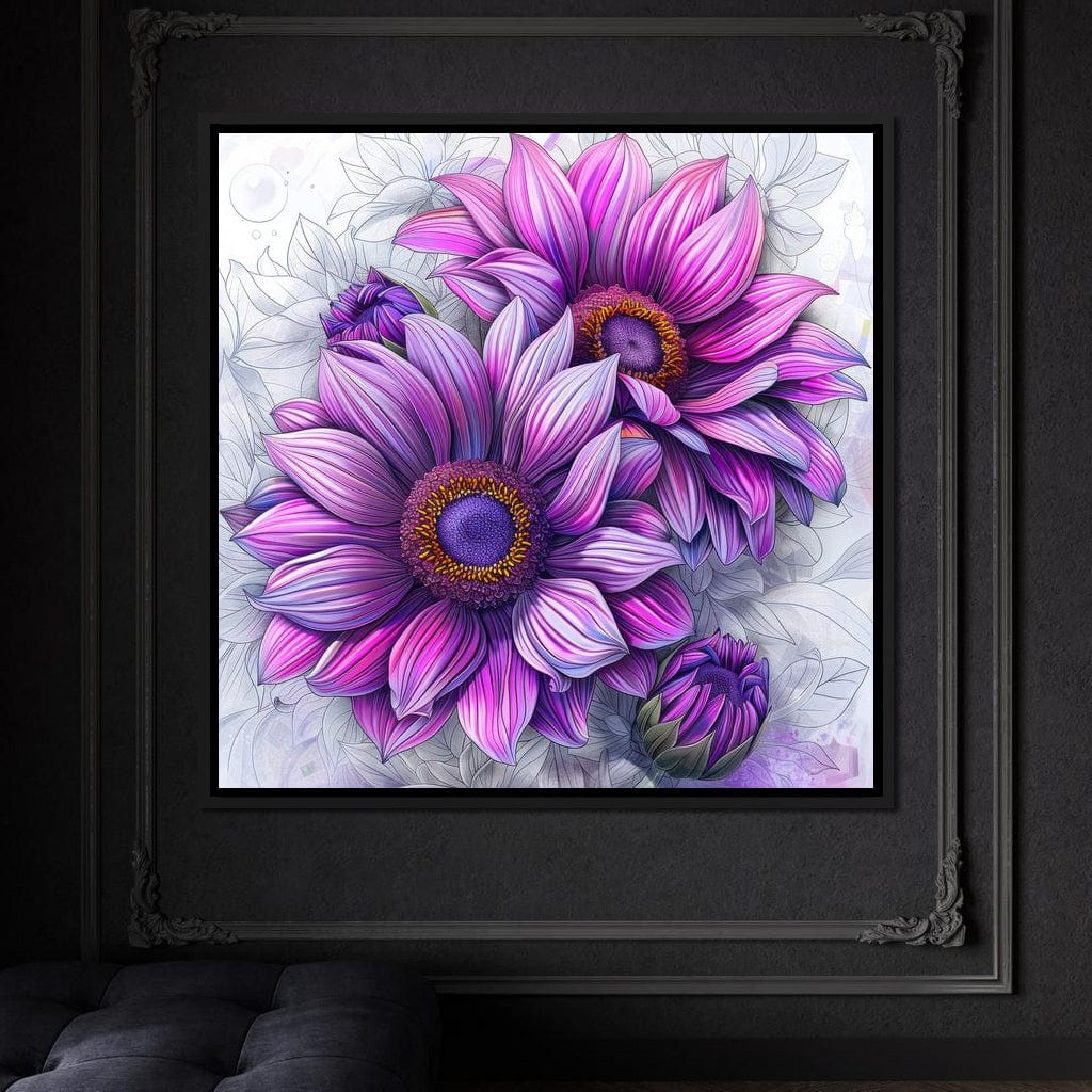Purple Petal Parade Canvas Wall Art