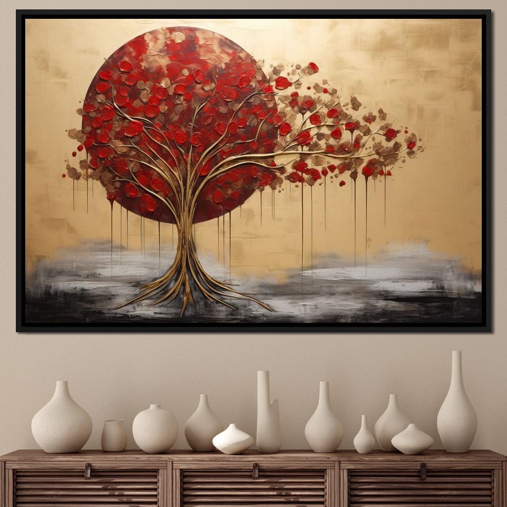 Golden Tree Autumn Symphony Canvas Wall Art