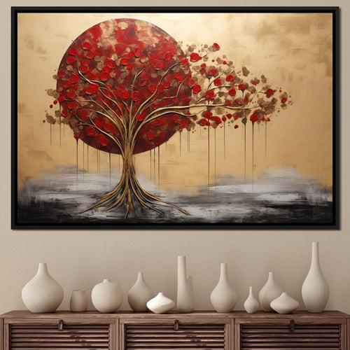 Golden Tree Autumn Symphony Canvas Wall Art