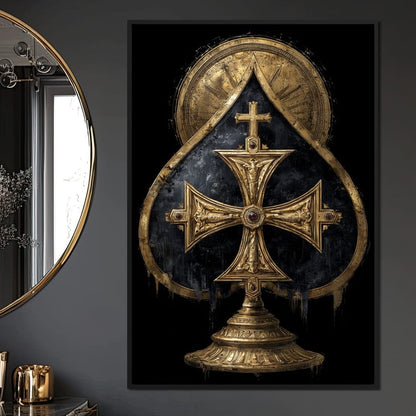 Gilded Faith Of The Spades Canvas Wall Art