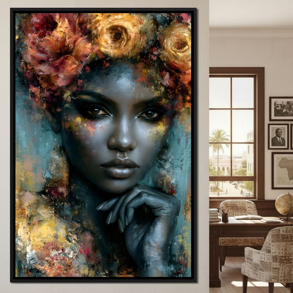Gilded Petals Of Royal Grace Canvas Wall Art