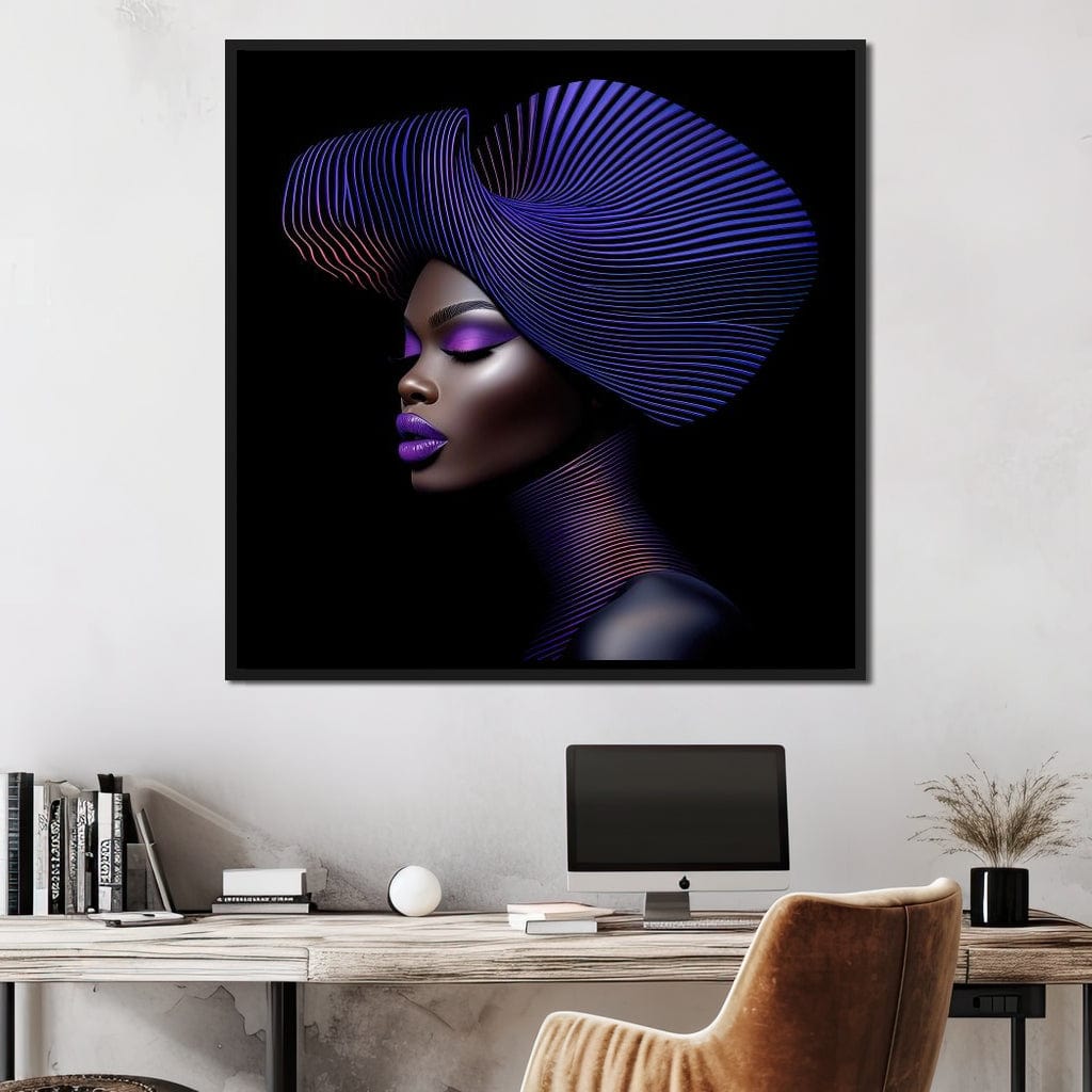 Grace in Violet and Blue Canvas Wall Art