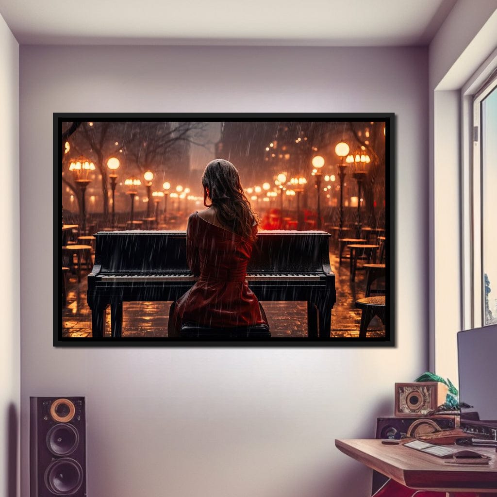 Piano Songbird Canvas Wall Art