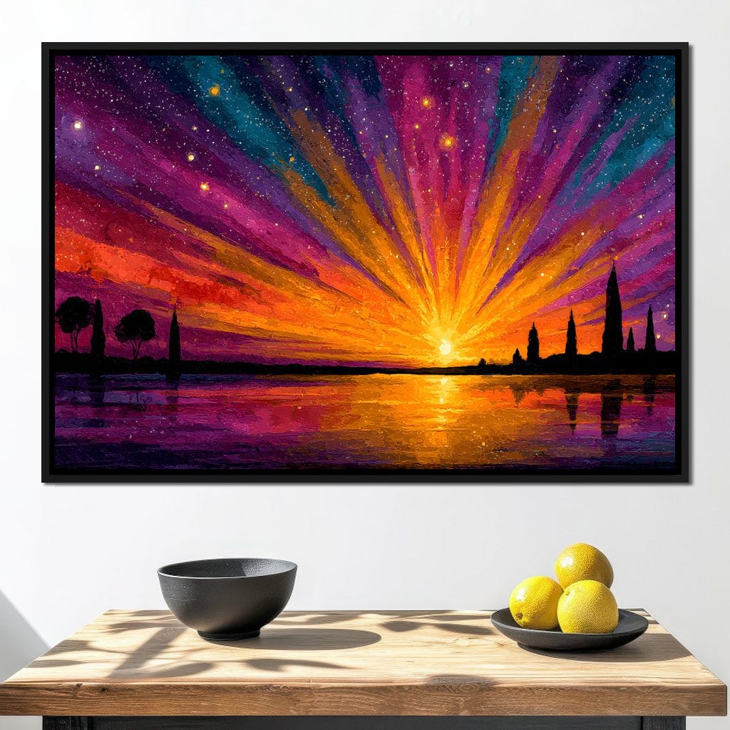 Vibrant Celestial Horizon Canvas Wall Art