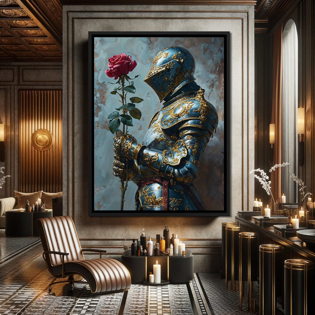 Knight of the Velvet Bloom Canvas Wall Art