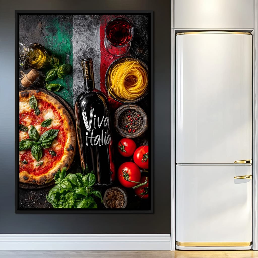 Italian Feast Still Life Canvas Wall Art