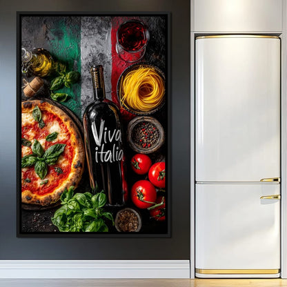 Italian Feast Still Life Canvas Wall Art