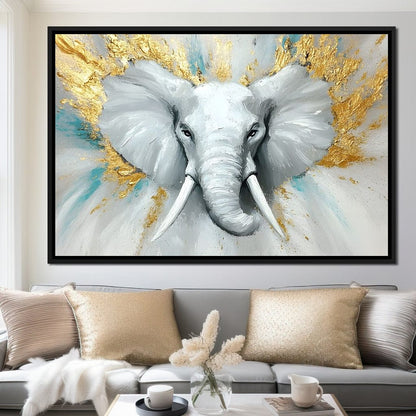 Majestic Elephant Radiance Canvas Wall Art