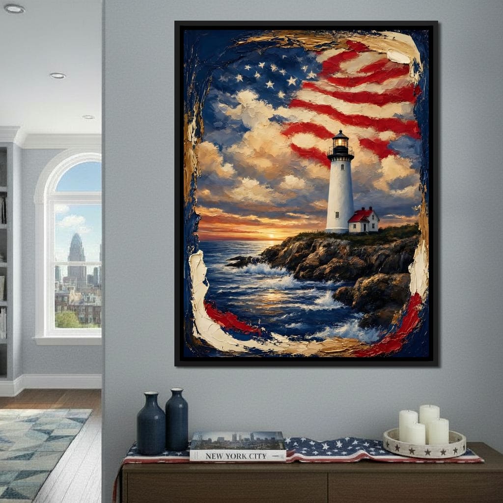 Beacon of the Coastal Morning Light Canvas Wall Art