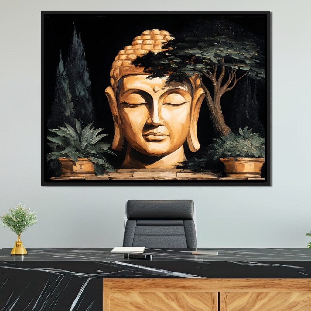 Tranquil Buddha Garden Essence Canvas Wall Art