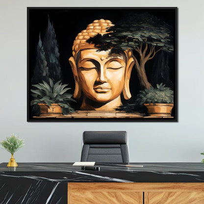Tranquil Buddha Garden Essence Canvas Wall Art