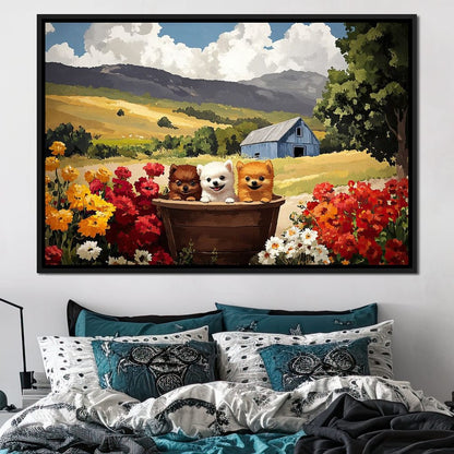 Fluffy Trio Canvas Wall Art