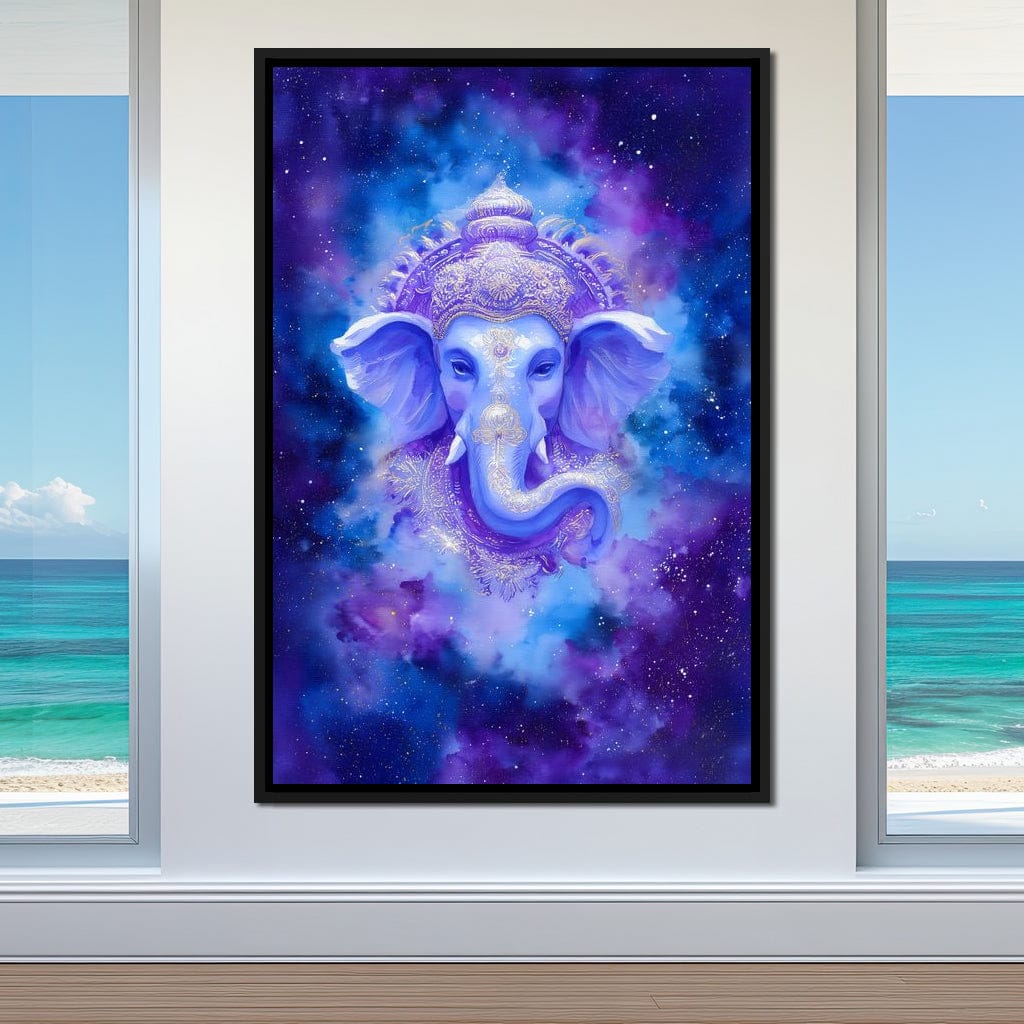 Celestial Ganesha Starlight Canvas Wall Art