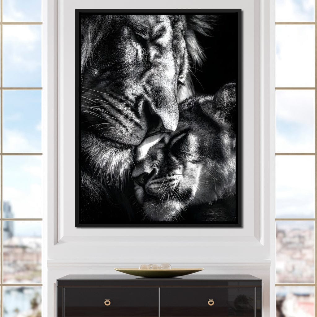 Lion's Bond Canvas Wall Art