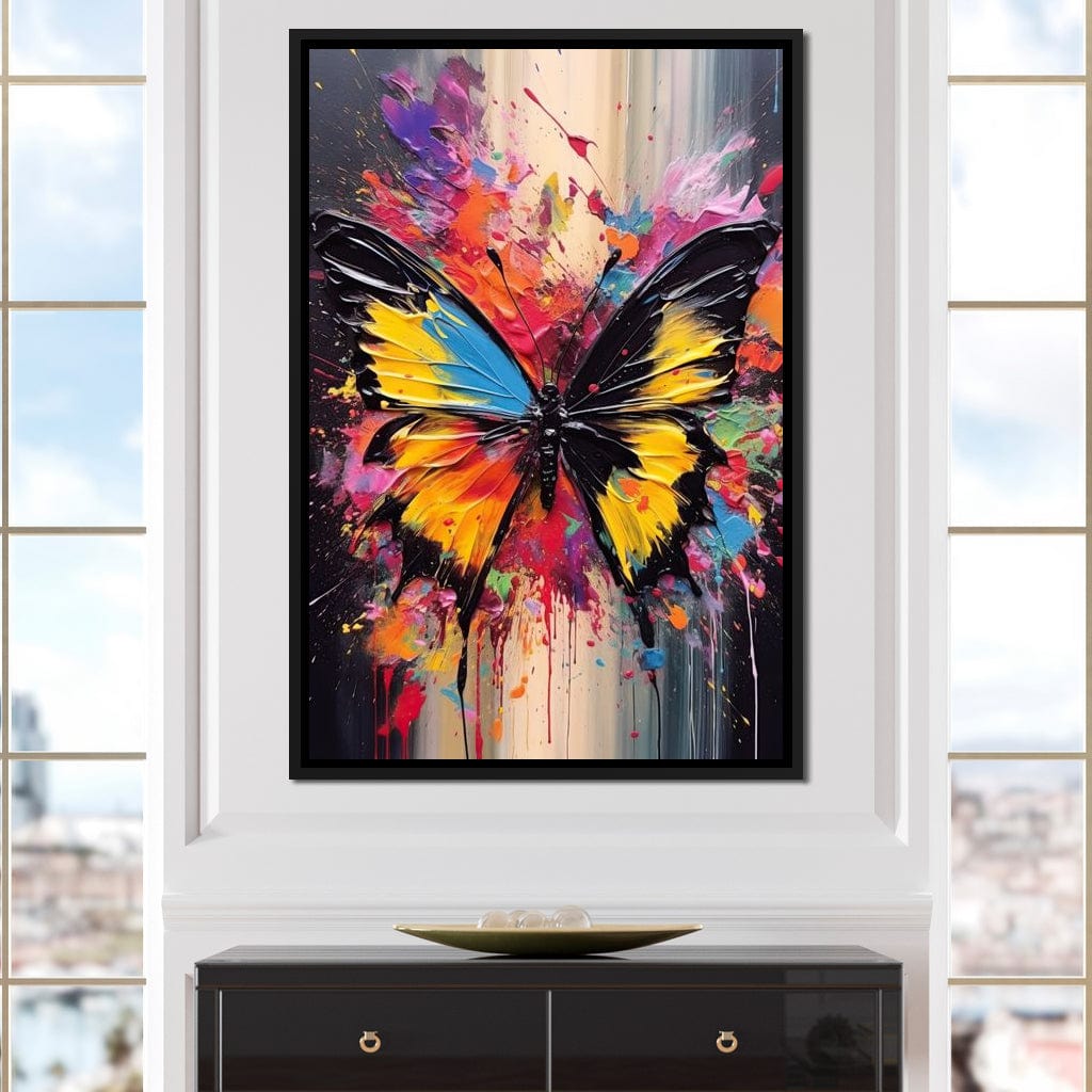 Technicolor Lepidoptera Canvas Wall Art