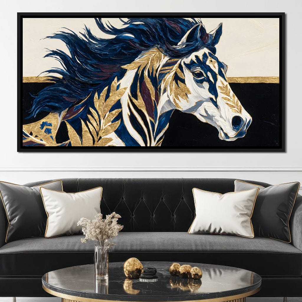 Galloping Midnight Majesty Canvas Wall Art
