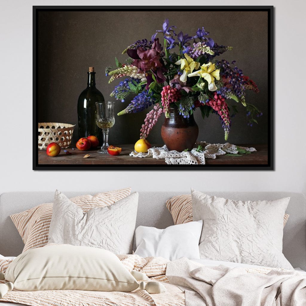 Lupines & Irises Canvas Wall Art