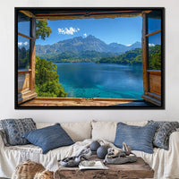 Lakeside Serenity Vista Canvas Wall Art