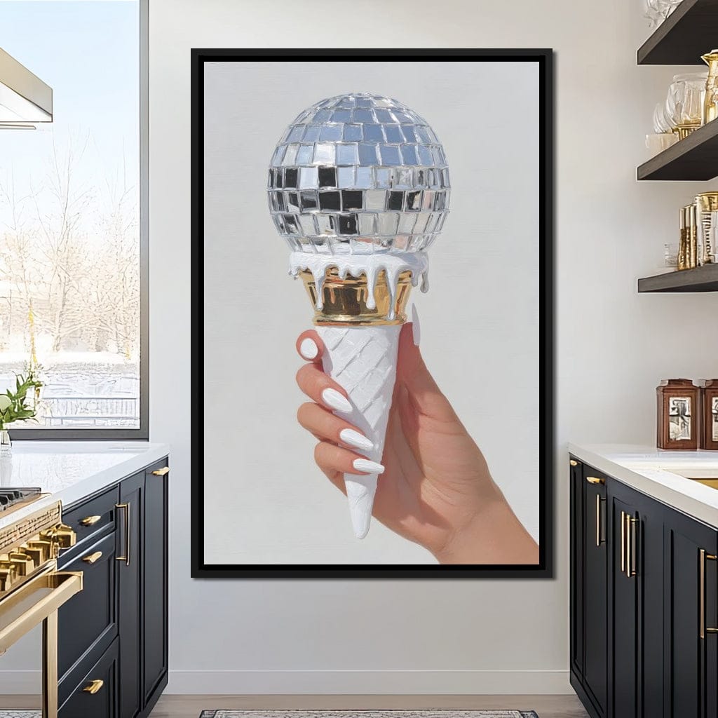 Melting Disco Cone Pop Canvas Wall Art