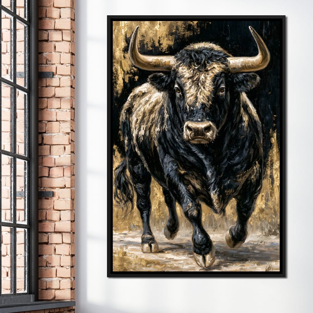 Guardian of the Gilded Plains Canvas Wall Art