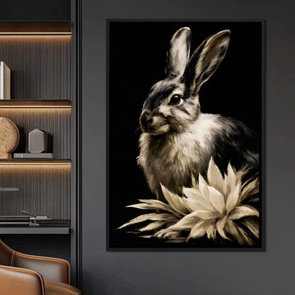 Quiet Contemplation Of The Wild Hare Canvas Wall Art