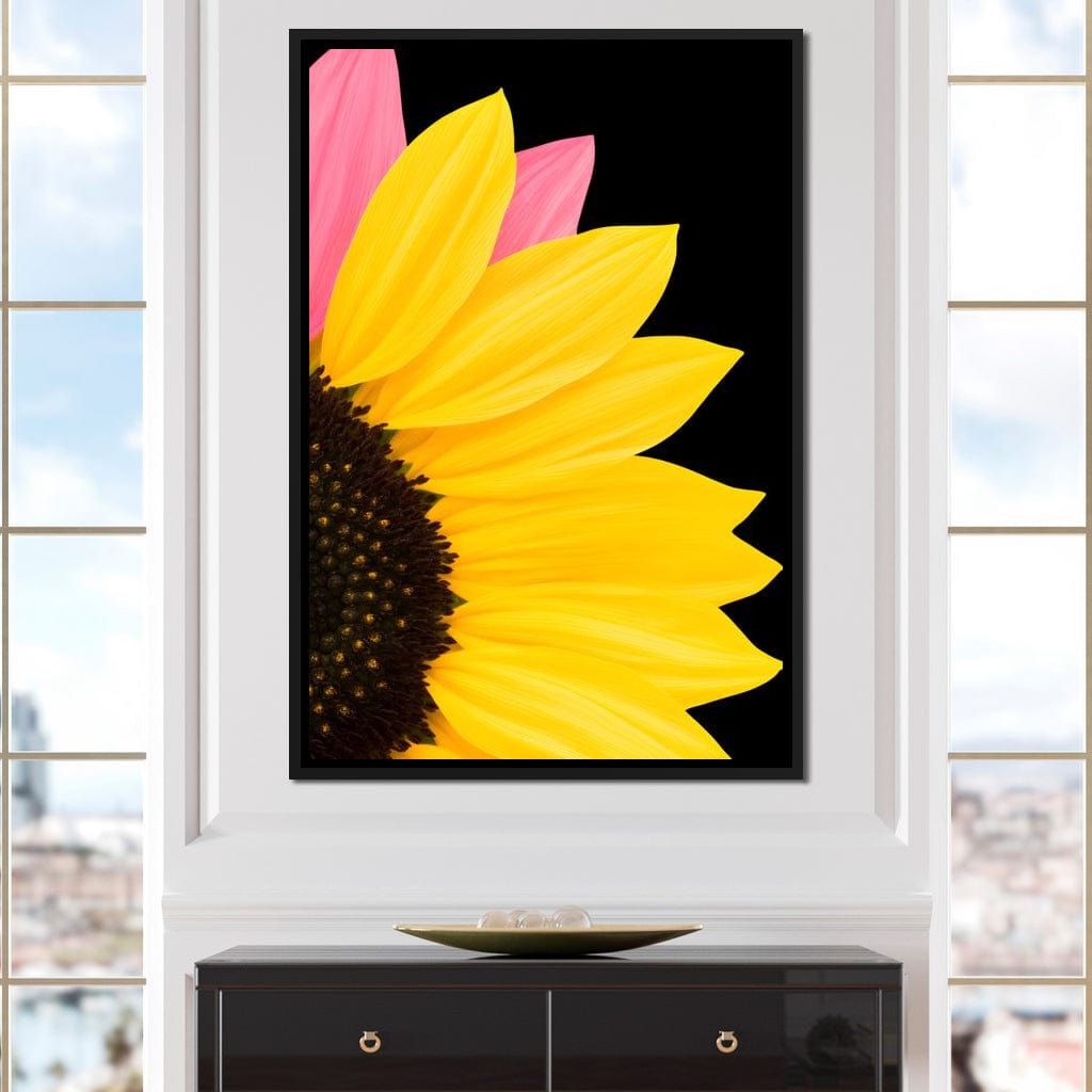 Yellow Sunlit Petals Canvas Wall Art
