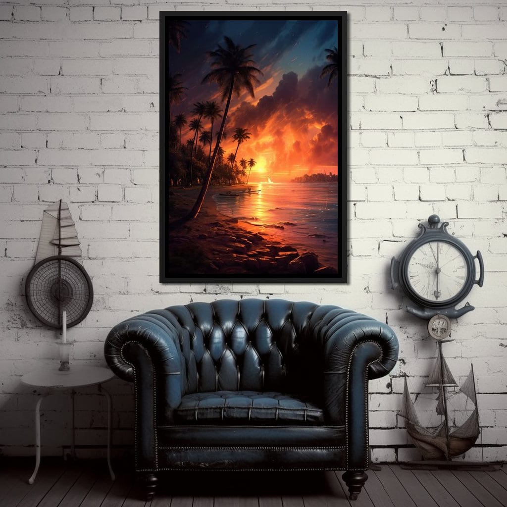Breathtaking Sunset in California Canvas Wall Art