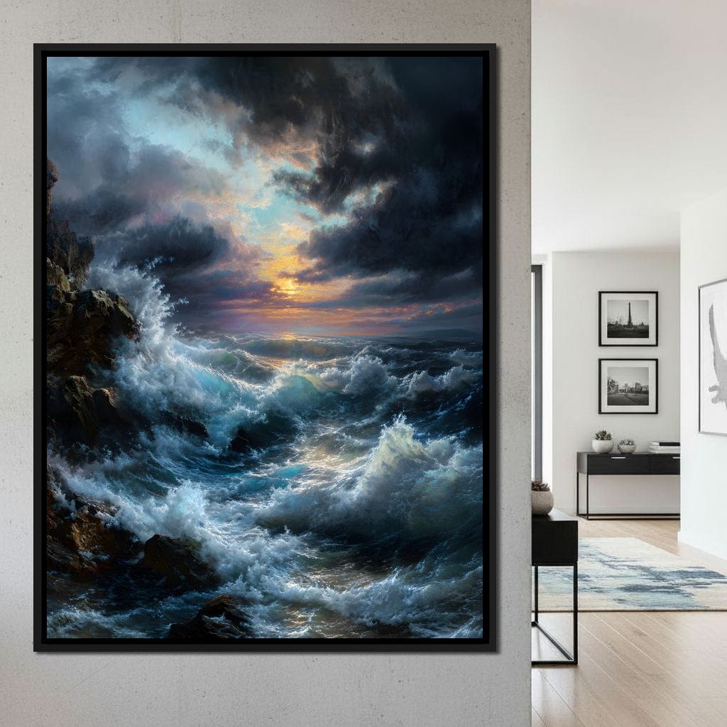 Tempest Dawn Ocean Fury Canvas Wall Art