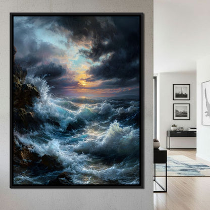 Tempest Dawn Ocean Fury Canvas Wall Art