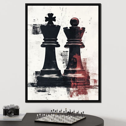 Chess Kings Encounter Majesty Canvas Wall Art