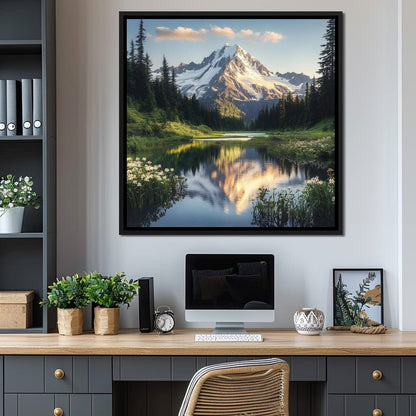 Mountaintop Reflections Canvas Wall Art