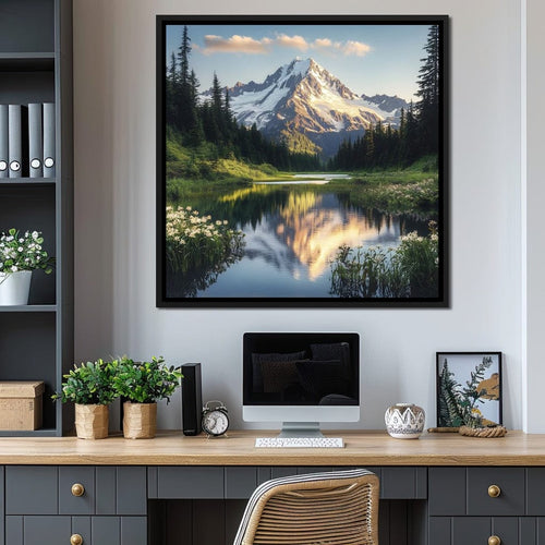 Mountaintop Reflections Canvas Wall Art
