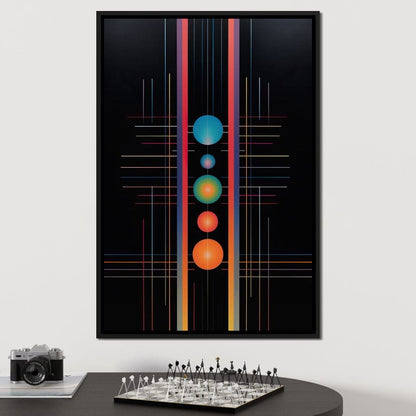 Futuristic Striped Colors Canvas Wall Art