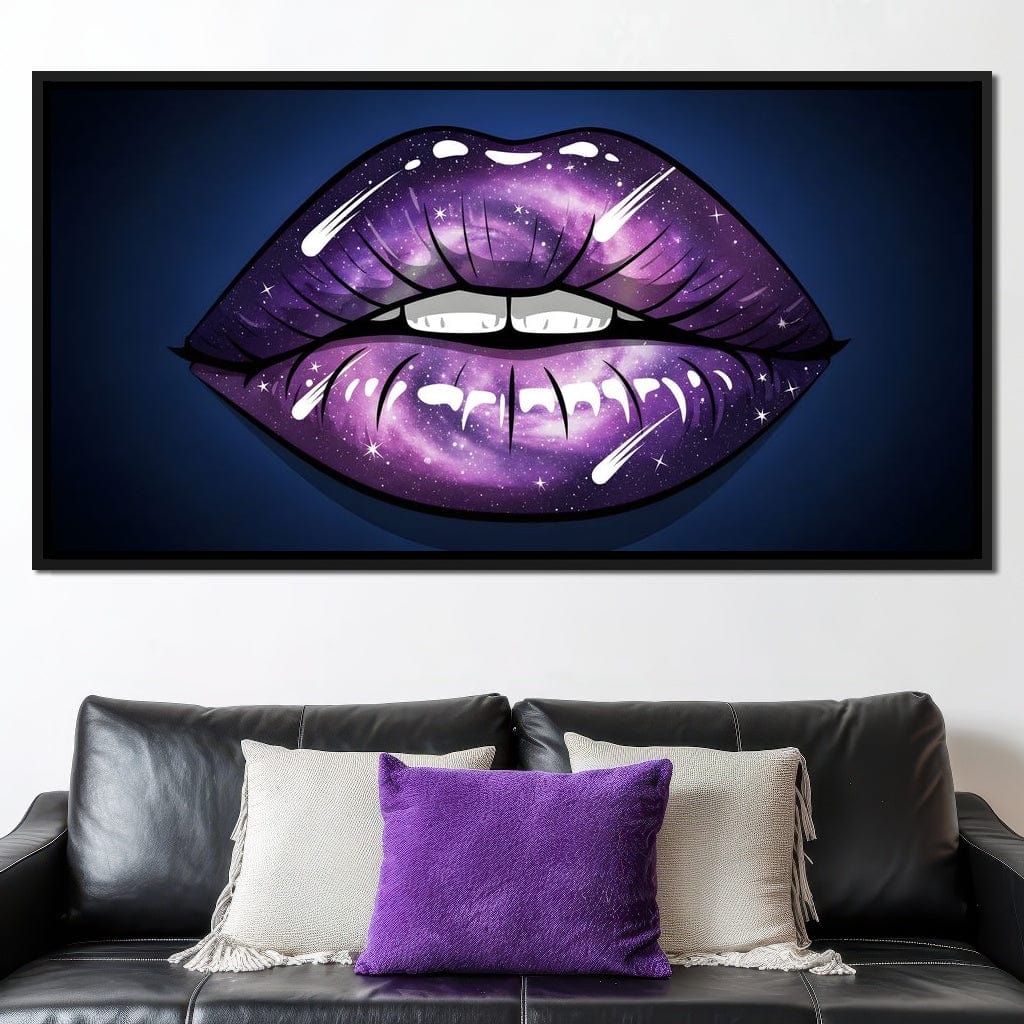 Galactic Kiss Enchantment Canvas Wall Art